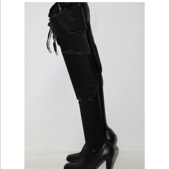 Stella McCartney Faux Leather Thigh High Boots - Picture 5 of 12